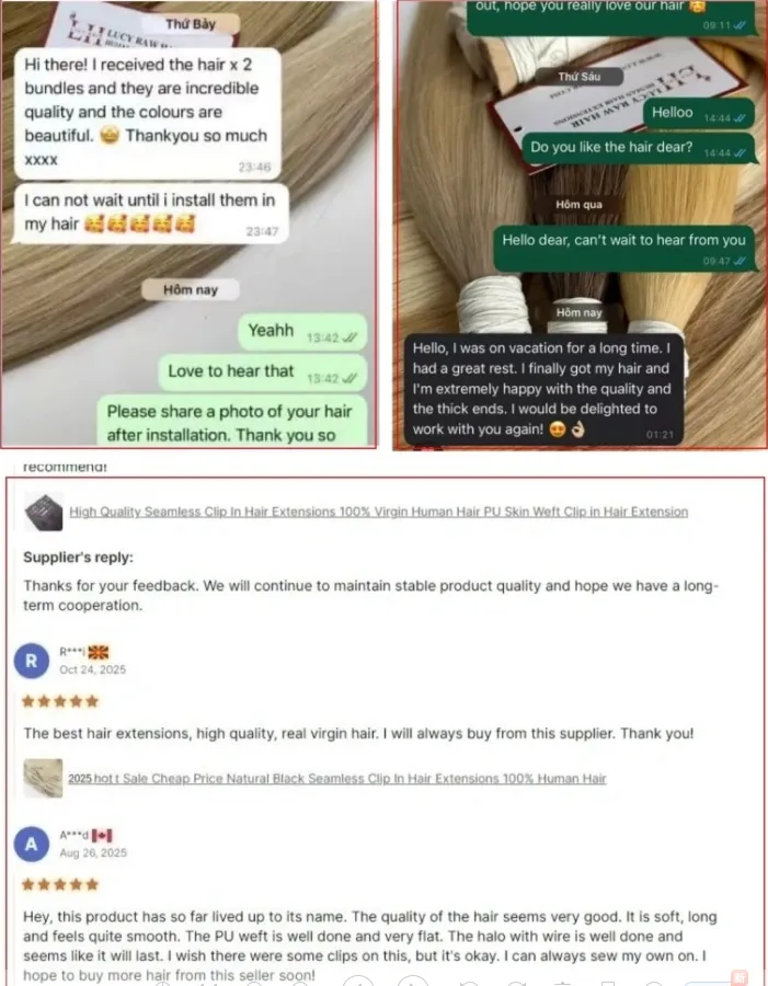 Clip In Human Hair Extensions